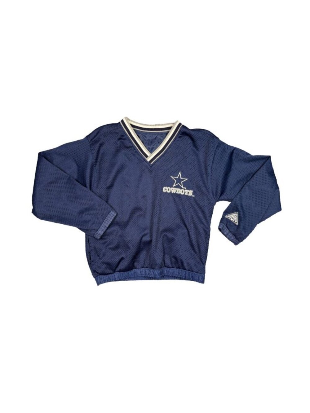 Vintage Dallas Cowboys Pullover Mesh Jacket Wmns Navy Logo Athletic NFL X-Small